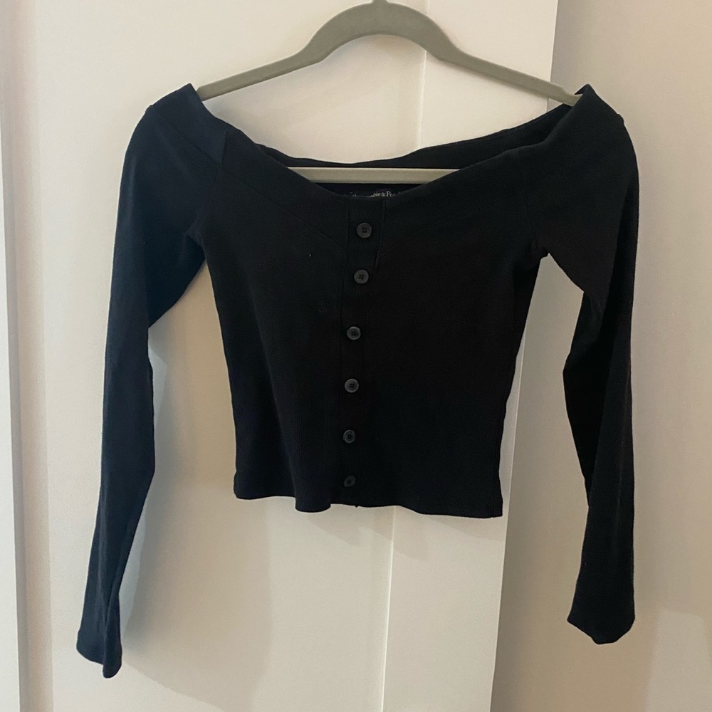 Abercrombie Off the Shoulder Crop Top - Picture 1 of 2